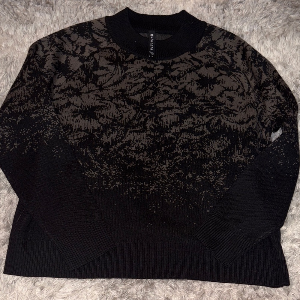 Athleta jacquard crewneck sweater